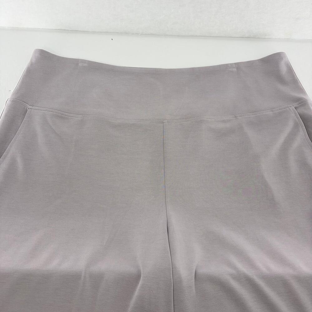 Athleta Seasoft Wide Leg Crop Pant 2X Plus Mauve Gray Pull On Pockets - Picture 3 of 9
